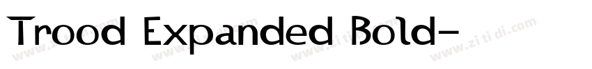Trood Expanded Bold字体转换 Trood Expanded Bold字体转换